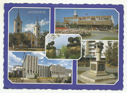 Hungary, Gyongyos, Multi View, Stationery Card, 1990. - Hungary