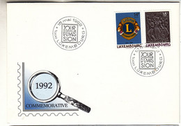 Lions - Luxembourg - Lettre De 1992 - Oblit Luxembourg - - Brieven En Documenten