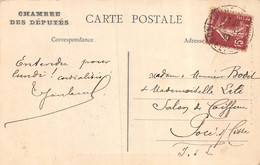 21-9158 : CARTE POSTALE CHAMBRE DES DEPUTES. PARIS. TIMBRE ROULETTE ? - Roulettes