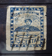 ARGENTINA CONFEDERATION 1858. 15 CENTAVOS. USED. - Gebruikt
