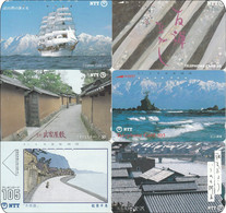 6 X Rar Japan NTT Old Phonecards 310 - 095+ 101+ 105+ 116+ 122+ 135 Nice Thematik Ship Buildings - Japon
