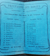 Programme Du Bal De La Sainte Anne De 1927 RETHEL - Programs