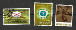 Nations Unies (Genève) N°23, 25, 29 Cote 4.60€ - Oblitérés