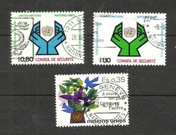 Nations Unies (Genève) N°66, 67, 72 Cote 4.55€ - Used Stamps