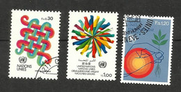Nations Unies (Genève) N°103, 104, 106 Cote 4.40€ - Usados