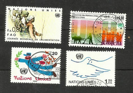 Nations Unies (Genève) N°121, 130 à 132 Cote 5.50€ - Used Stamps