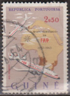 GUINÉ - 1963,  X Aniversário Da TAP,  2$50   D. 14 1/2   (o)   Afinsa  Nº  308 - Portugiesisch-Guinea