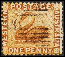 1864-1881. Western Australia. ONE PENNY. Swan.  (Michel 16Ab) - JF512304 - Used Stamps