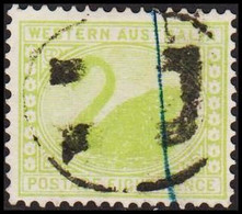 1902. Western Australia. EIGHT PENCE. Swan. Interesting Cancel.  (Michel 53A) - JF512309 - Used Stamps