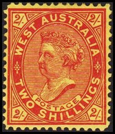 1902-1911. Western Australia. TWO SHILLINGS. Victoria. Hinged. (Michel 56) - JF512320 - Neufs