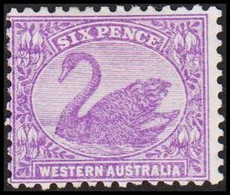1912. Western Australia. SIX PENCE. Swan. Hinged. (Michel 71) - JF512327 - Ongebruikt