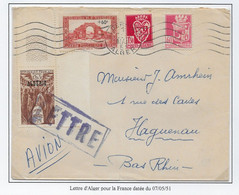 Algérie Tarifs Postaux - Lettre - Covers & Documents