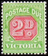 1895. VICTORIA AUSTRALIA  2 D POSTAGE DUE. Hinged. - JF512368 - Mint Stamps