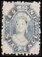 1864-1871. Tasmania. Victoria. SIX PENCE. No Gum.  - JF512381 - Mint Stamps