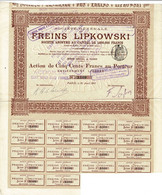 Titre Ancien - Société Générale Des Freins Lipkowski - Titre De 1901 - - Automobil