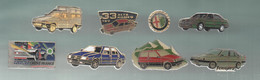 PINS PIN'S AUTO FIAT ALFA ROMEO 653  AUTOMOBILE CAMIONETTE TEMPRA  TIPO UNO  LOT 8 PINS - Fiat