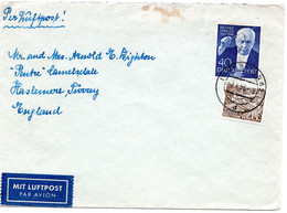 55455 - Berlin - 1956 - 40Pfg. Strauss MiF A. LpBf. BERLIN -> Grossbritannien - Storia Postale