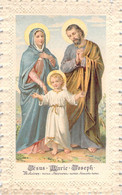 IMAGE PIEUSE RELIGIEUSE CANIVET DENTELLE - La Sainte Famille Jésus Marie Joseph - Baisse De Prix - Santini