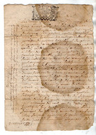 VP18.642 - Auvergne - Cachet De Généralité De RIOM - Acte De 1715 - FONTANGES X SAINT MARTIN VALMEROUX - Cachets Généralité