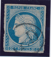 20 C Bleu N° 12 Obl PD (Réunion) Signé Calves TB. - Cérès