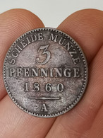 3 PFENNINGE 1860 A 120 EINEN THALER PRUSSE ALLEMAGNE PRUSSIA GERMANY - Taler & Doppeltaler