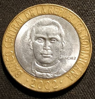 REPUBLIQUE DOMINICAINE - 5 PESOS 2002 - Francisco Del Rosario Sánchez - KM 89 - Dominicaanse Republiek