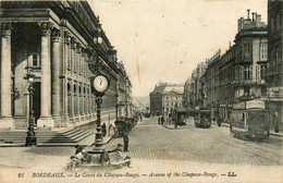 Bordeaux * Le Cours Du Cha^peau Rouge * Tramway Tram * Cachet Au Dos : Commissaire Militaire Bordeaux St Jean - Bordeaux