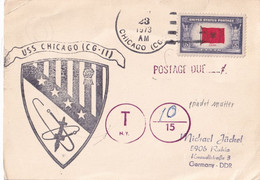 A14406 - USS CHICAGO POSTAGE DUE ALBANIA 1973 - Cartas & Documentos