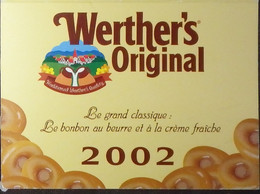 Petit Calendrier De Poche 2002 Werther's Original Bonbon - Boulangerie Pâtisserie Quimper Finistère - Small : 2001-...