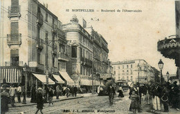 Montpellier * Le Boulevard De L'observatoire * Tramway Tram * Voir Cachet Au Dos : Gare De Cette , Commissaire Militaire - Montpellier