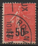 Variété Timbre SEMEUSE Lignée N°220 Petit C Très Fin Sur La Surcharge - Used Stamps