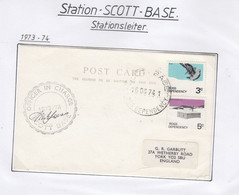 Ross Dependency 1974 Cover Scott Base Ca 16 OC 74 (SC115B) Si Officer In Charge Scott Base - Sin Clasificación