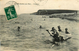 St Aubin Sur Mer * Des Baigneurs à La Plage * Baigneuses - Saint Aubin