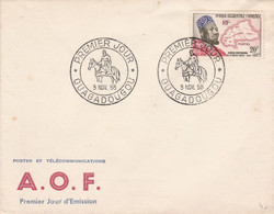 A O F  FDC 1958 10 ANS DE LA HAUTE VOLTA - Lettres & Documents