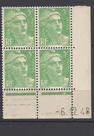 CD 809 FRANCE 1948 COIN DATE 809 : 6 12 48 MARIANNE DE GANDON - 1940-1949