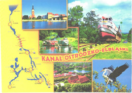Poland:Ostroda-Elblag Canal Land Map And Views - Carte Geografiche
