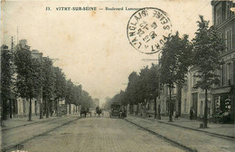 Vitry Sur Seine * Le Boulevard Lamoureux * Automobile Voiture Ancienne * Commerces Magasins - Vitry Sur Seine