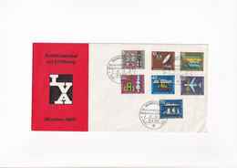 Sonderstempel Zur Eröfnung IVA München 1965 / 358-364 Traffic Exhibition - Privé Briefomslagen - Gebruikt