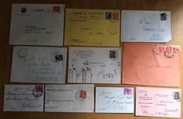 Italia/Italy/Italie: Lotto Di 10 Documenti Postali, Lot Of 10 Postal Documents, Lot De 10 Documents Postaux - Lotti E Collezioni