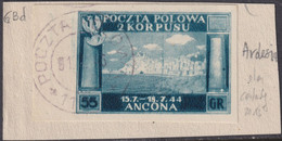 Corpo Polacco Vittorie Polacche 1946 55 G. Sass. 6Bd Usato NQ - 1946-47 Corpo Polacco Periode