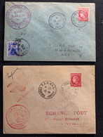 Lettres Salon De L’aéronautique 30/11/1946 Et Congrès De La FAMMAC Aéro Maritime Lac D’Annecy 20/10/1946 - 1945-47 Cérès De Mazelin
