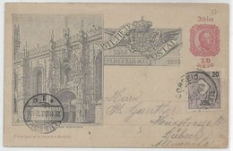 Cape Verde Nov. 1898 10 R. Uprated + 20 Reis Postal Stationary To Luebeck Germany - Luebeck And S. Vicente Postmarks - Cape Verde