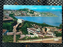 MACAU  BAIA DA PRAIA GRANDE PICTURE POST CARD USED TO LISBON 11.4.1962, ONE STAMP BROKEN. - China