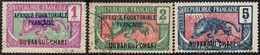 Oubangui Obl. N°  43 - 44 - 46 - Timbre Du Congo Surchargé - Usados