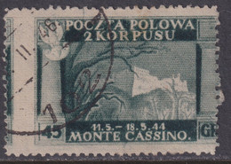 Corpo Polacco Vittorie Polacche 1946 45 G. Sass. 5ad Usato NQ - 1946-47 Zeitraum Corpo Polacco