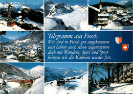 Telegramm Aus Fiesch - 7 Bilder (43475) * 9. 3. 1989 - Fiesch