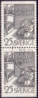 ZWEDEN 1952 25öre Paar Olavus Petri GB-USED - Usati