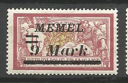 MEMEL N° 74 Variétée Espace Entre 9 Et M 2,4 Mm NEUF* CHARNIERE / MH - Ungebraucht