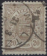Luxembourg - Luxemburg - Timbres - 1880   20c.  °   Michel 42 A   VC. 28,- - 1859-1880 Coat Of Arms