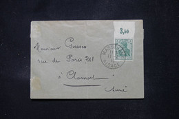 FRANCE - Affranchissement Germania Sur Enveloppe De Massevaux En 1915 Pour Clamart  - L 111795 - Cartas
